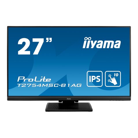 iiyama ProLite T2754MSC-B1AG écran plat de PC 68,6 cm (27") 1920 x 1080 pixels Full HD LED Écran tactile Multi-utilisateur Noir