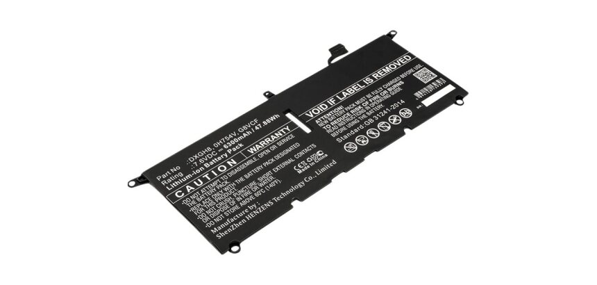DLH Batterie Li-Pol 7.6V 6842mAh 52Wh - 0H754V / DXGH8 / G8VCF / 0DXGH8 / HK6N5 / WDK63 / G7GV0 / 451-BCRE