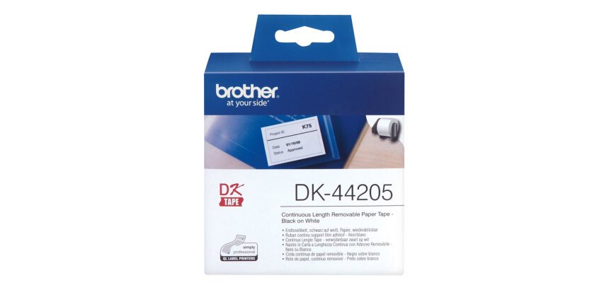 Etiquette papier continu 62 mm x 30,48 m Brother DK44205