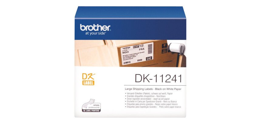 Brother DK-11240 - Rouleau d'étiquettes original – Noir sur blanc, 102 x 51 mm