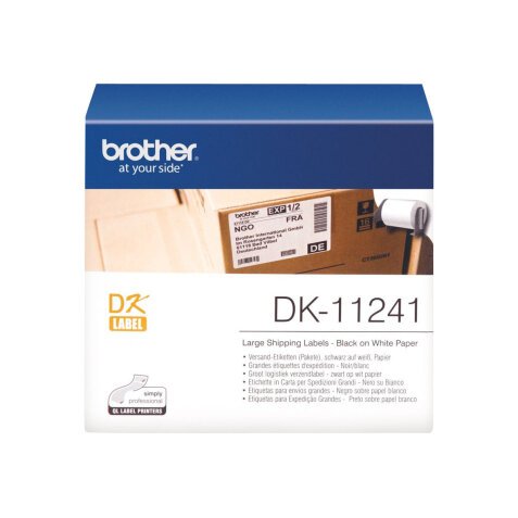 Brother DK-11240 - Rouleau d'étiquettes original – Noir sur blanc, 102 x 51 mm