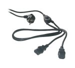 MCL MC909-3M câble électrique Noir Prise d'alimentation type E Coupleur 2 x C13