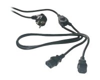 MCL MC909-3M câble électrique Noir Prise d'alimentation type E Coupleur 2 x C13