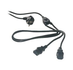MCL MC909-3M câble électrique Noir Prise d'alimentation type E Coupleur 2 x C13