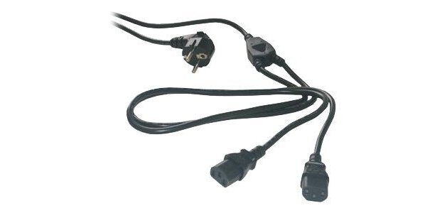 MCL MC909-3M câble électrique Noir Prise d'alimentation type E Coupleur 2 x C13