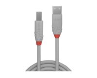 Lindy Câble USB 2.0 Type A vers B, Anthra Line, Gris, 1m