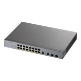 Zyxel GS1350-18HP-EU0101F commutateur réseau Géré L2 Gigabit Ethernet (10/100/1000) Connexion Ethernet, supportant l'alimentation via ce port (PoE) Gris