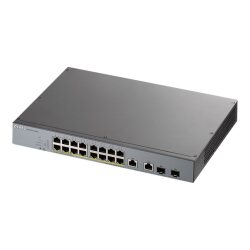 Zyxel GS1350-18HP-EU0101F commutateur réseau Géré L2 Gigabit Ethernet (10/100/1000) Connexion Ethernet, supportant l'alimentation via ce port (PoE) Gris