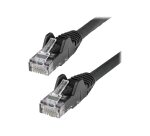 StarTech.com Câble Ethernet CAT6 10m - LSZH (Low Smoke Zero Halogen) - Cordon RJ45 UTP Anti-accrochage 10 GbE LAN - Câble Réseau Internet 650MHz 100W PoE - Noir - Snagless - 24AWG