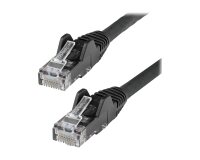 StarTech.com Câble Ethernet CAT6 10m - LSZH (Low Smoke Zero Halogen) - Cordon RJ45 UTP Anti-accrochage 10 GbE LAN - Câble Réseau Internet 250MHz 100W PoE - Noir - Snagless - 24AWG