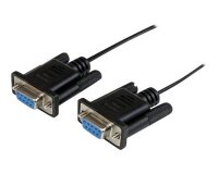 StarTech.com Câble null modem série DB9 RS232 de 1m - Cordon série DB9 vers DB9 - F/F - Noir