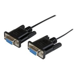 StarTech.com Câble null modem série DB9 RS232 de 1m - Cordon série DB9 vers DB9 - F/F - Noir