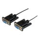 StarTech.com Câble null modem série DB9 RS232 de 1m - Cordon série DB9 vers DB9 - F/F - Noir