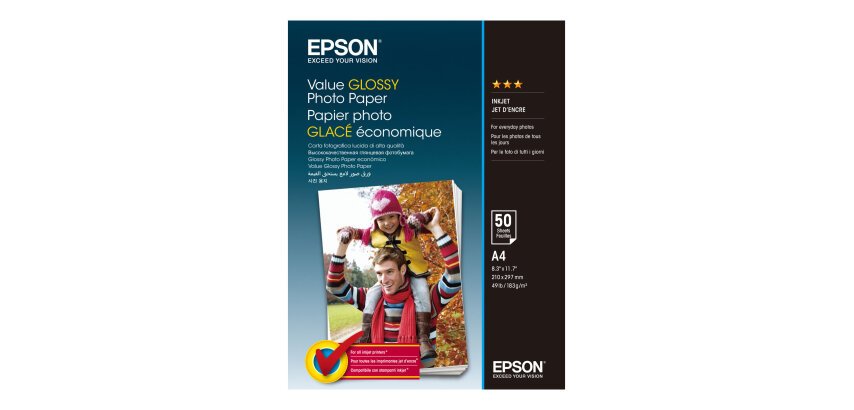 Epson Value Glossy Photo Paper - A4 - 50 Feuilles