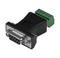 StarTech.com RS422 RS485 Serial DB9 -> Terminal Block Adapter Zwart
