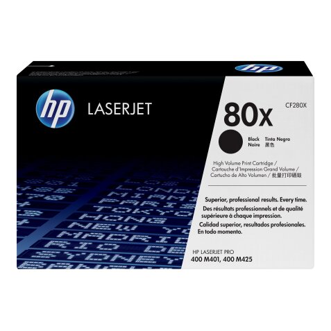 HP 80X toner LaserJet noir grande capacité authentique