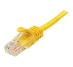 StarTech.com Câble réseau Cat5e UTP sans crochet de 3m - Cordon Ethernet RJ45 anti-accroc - M/M - Jaune