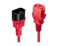 Lindy 30477 câble électrique rouge Coupleur C14 Coupleur C13