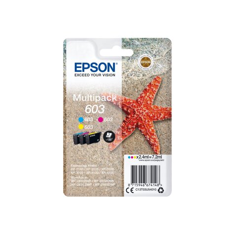 Epson 603 Pack 3 cartouches couleurs pour imprimante jet d'encre