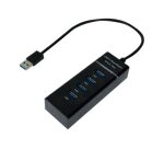 MCL USB3-M104B/N hub & concentrateur USB 3.2 Gen 1 (3.1 Gen 1) Type-A 5000 Mbit/s Noir