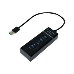 MCL USB3-M104B/N hub & concentrateur USB 3.2 Gen 1 (3.1 Gen 1) Type-A Noir