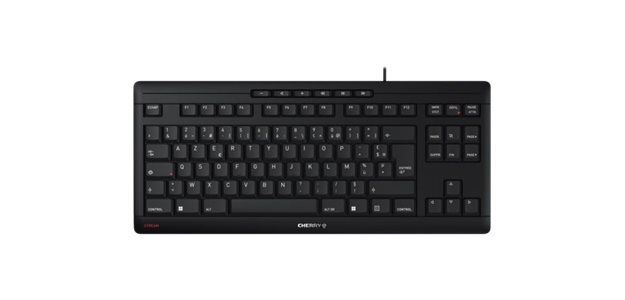 CHERRY STREAM KEYBOARD TKL clavier Universel USB AZERTY Français Noir
