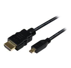 StarTech.com Câble Micro HDMI vers HDMI avec Ethernet 50cm - Vidéo 4K 30Hz - Câble Adaptateur/Convertisseur Micro HDMI Haute Vitesse Type-D vers HDMI 1.4 - Écrans/TV/Affichages UHD HDMI - M/M