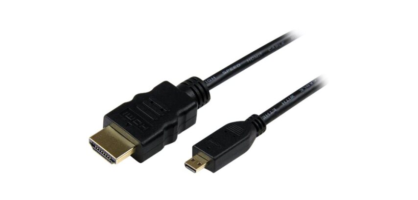 StarTech.com Câble Micro HDMI vers HDMI avec Ethernet 50cm - Vidéo 4K 30Hz - Câble Adaptateur/Convertisseur Micro HDMI Haute Vitesse Type-D vers HDMI 1.4 - Écrans/TV/Affichages UHD HDMI - M/M