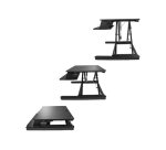 StarTech.com Convertisseur de Bureau Assis-Debout avec Plateau pour Clavier, Surface 35x21" - Poste Ergonomique de Bureau/Tablette à Hauteur Réglable - Peut Contenir 2 Écrans - Pré-Assemblé