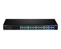 Trendnet TPE-5028WS commutateur réseau Géré Gigabit Ethernet (10/100/1000) Connexion Ethernet, supportant l'alimentation via ce port (PoE) 1U Noir