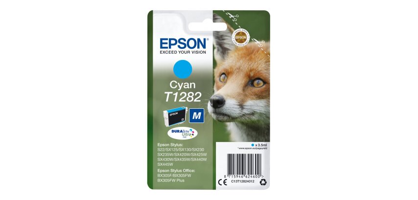 Epson Fox Encre cyan DURABrite Ultra Renard T1282
