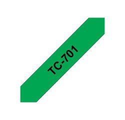 Brother TC-701 ruban d'étiquette Noir sur vert
