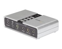 StarTech.com Carte Son USB 7.1 - Carte Son Externe pour Ordinateur Portable avec Audio Numérique SPDIF - Carte Son pour PC - Argent
