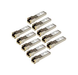 StarTech.com Module SFP GBIC compatible HPE J8177C - Transceiver 1000BASE-T - Paquet de 10