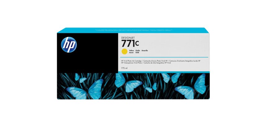 HP 771C cartouche d'encre DesignJet jaune, 775 ml