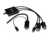 StarTech.com Câble adaptateur HDMI, DisplayPort ou Mini DisplayPort vers HDMI de 2 m - Noir