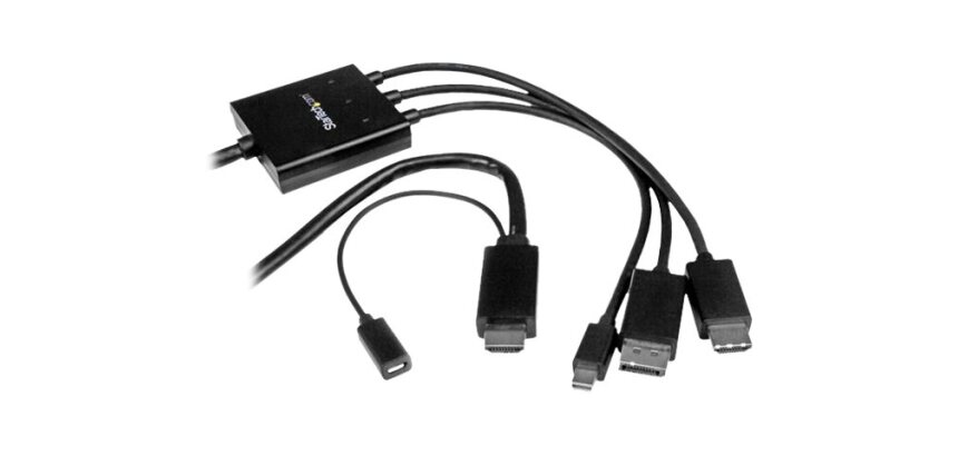 StarTech.com Câble adaptateur HDMI, DisplayPort ou Mini DisplayPort vers HDMI de 2 m - Noir