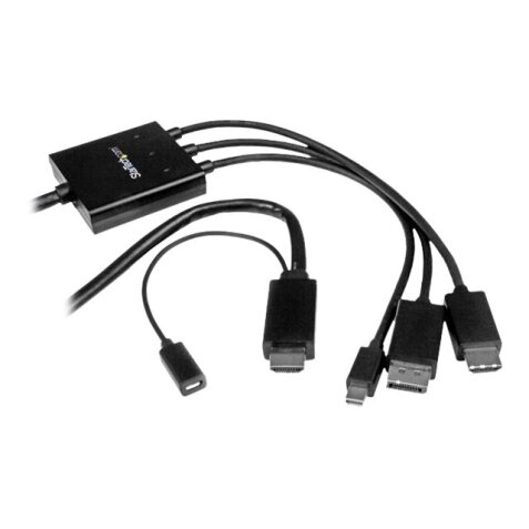 StarTech.com Câble adaptateur HDMI, DisplayPort ou Mini DisplayPort vers HDMI de 2 m - Noir