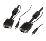StarTech.com Câble vidéo coaxial pour écran VGA haute résolution 5 m avec audio HD15 M/M
