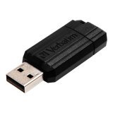 Verbatim Micro-clé USBPinStripe de 64 Go - noire