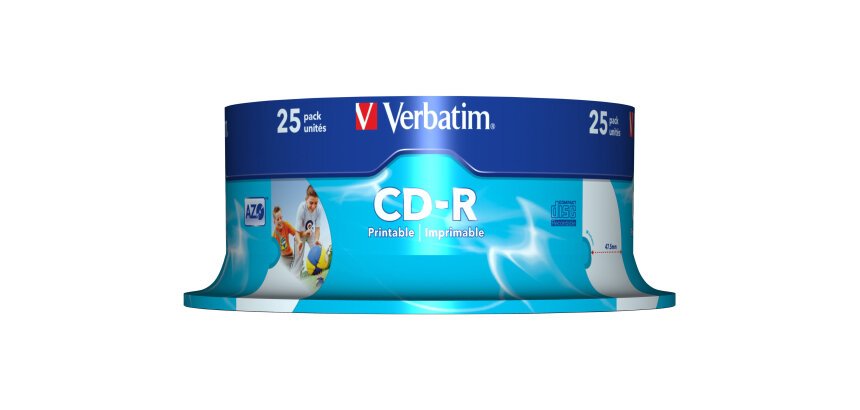 Verbatim CD-R AZO Wide Inkjet Printable 700 Mo 52x 25 pièce(s)