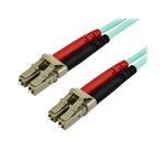 StarTech.com Câble Fibre Optique Multimode de 10m LC/UPC à LC/UPC OM4, Fibre Zipcord 50/125µm LOMMF/VCSEL, Réseaux 100G, Faible Perte d'Insertion, Cordon de Raccordement Fibre LSZH