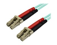 StarTech.com Câble Fibre Optique Multimode de 10m LC/UPC à LC/UPC OM4, Fibre Zipcord 50/125µm LOMMF/VCSEL, Réseaux 100G, Faible Perte d'Insertion, Cordon de Raccordement Fibre LSZH