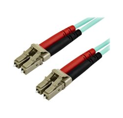 StarTech.com Câble Fibre Optique Multimode de 10m LC/UPC à LC/UPC OM4, Fibre Zipcord 50/125µm LOMMF/VCSEL, Réseaux 100G, Faible Perte d'Insertion, Cordon de Raccordement Fibre LSZH
