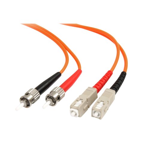 StarTech.com Câble / Jarretière fibre optique duplex multimode 62.5/125 OM1 de 3m - ST vers SC - Orange