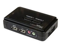 StarTech.com Kit commutateur KVM USB VGA à 2 ports avec audio et câbles - Switch KVM - Noir
