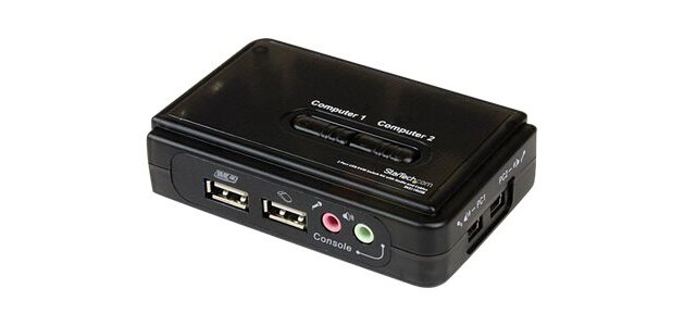 StarTech.com Kit commutateur KVM USB VGA à 2 ports avec audio et câbles - Switch KVM - Noir
