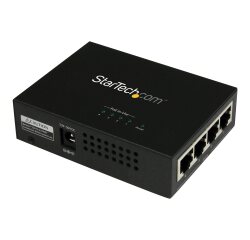 StarTech.com Injecteur PoE+ à 4 ports Gigabit - Midspan Power over Ethernet - 802.3at/af