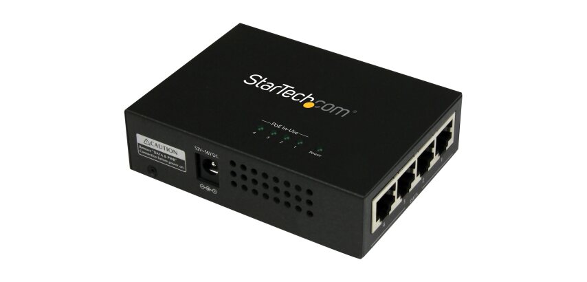 StarTech.com Injecteur PoE+ à 4 ports Gigabit - Midspan Power over Ethernet - 802.3at/af