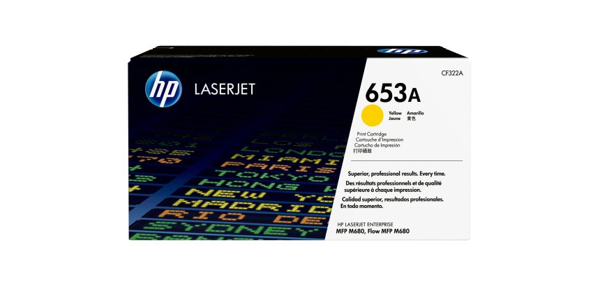 HP 653A toner jaune authentique LaserJet